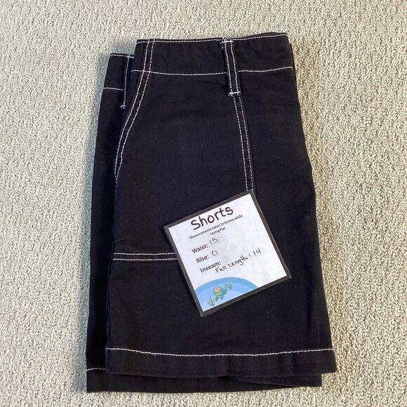 Bluespice Black Denim Mini Skirt White Stitch Accents Pockets Casual Cute - Picture 4 of 4